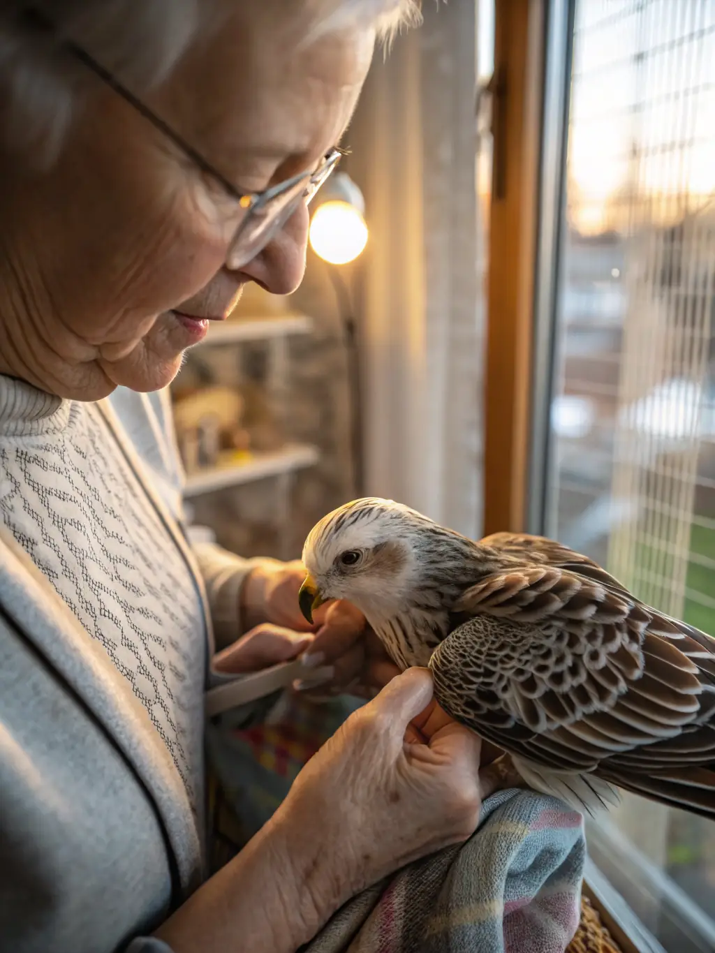 A vibrant photo of various bird species (parrots, canaries) in secure, comfortable carriers, highlighting Swift Livestock Delivery's specialized bird transport services within Europe.